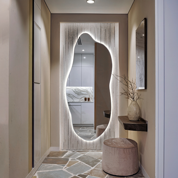 Ausgefallene spiegel mit led 35x80 cm