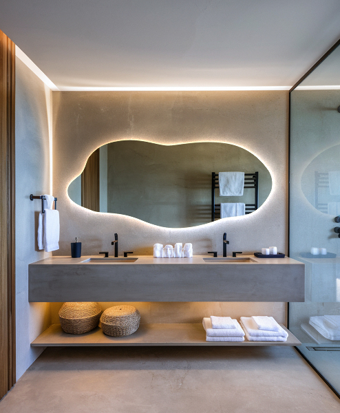 Ausgefallene spiegel mit led 45x100 cm