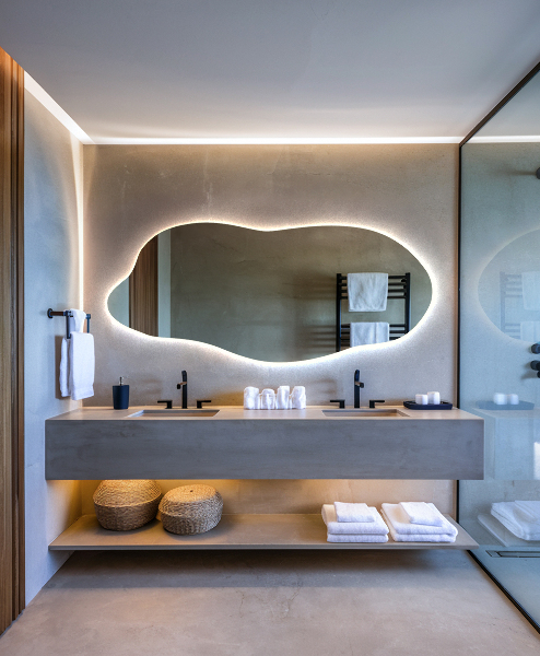 Ausgefallene spiegel mit led 45x100 cm