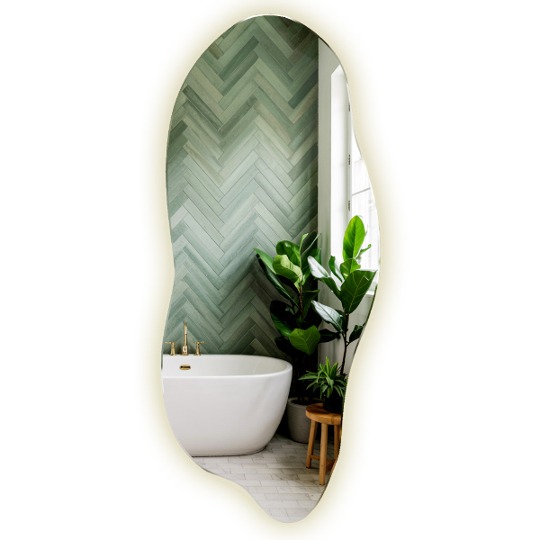 Ausgefallene spiegel mit led 45x100 cm