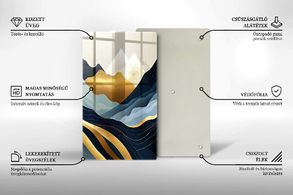 Glas Ceranfeldabdeckung Abstrakte Berge