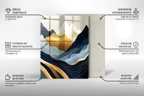 Glas Ceranfeldabdeckung Abstrakte Berge