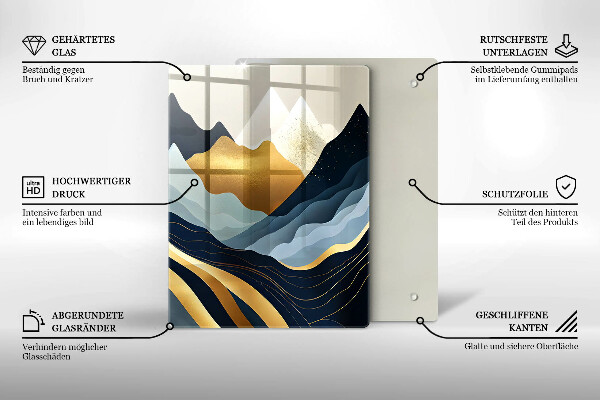 Glas Ceranfeldabdeckung Abstrakte Berge