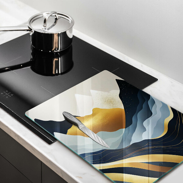 Glas Ceranfeldabdeckung Abstrakte Berge