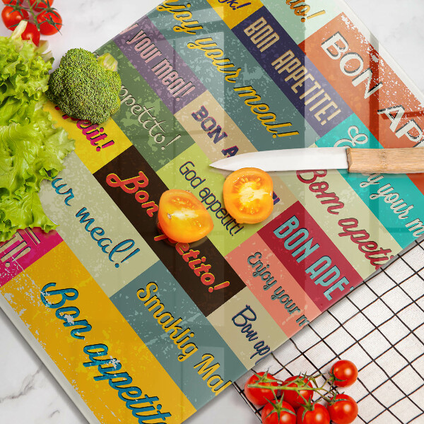 Glas Ceranfeldabdeckung Untertitel Guten Appetit Sprachen