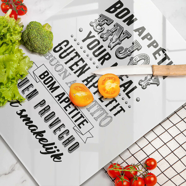 Glas Ceranfeldabdeckung Inschrift für die Küche Satz