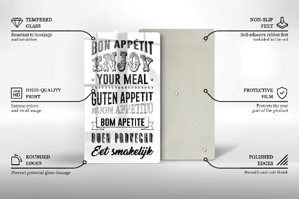 Glas Ceranfeldabdeckung Inschrift für die Küche Satz