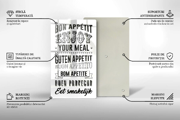 Glas Ceranfeldabdeckung Inschrift für die Küche Satz