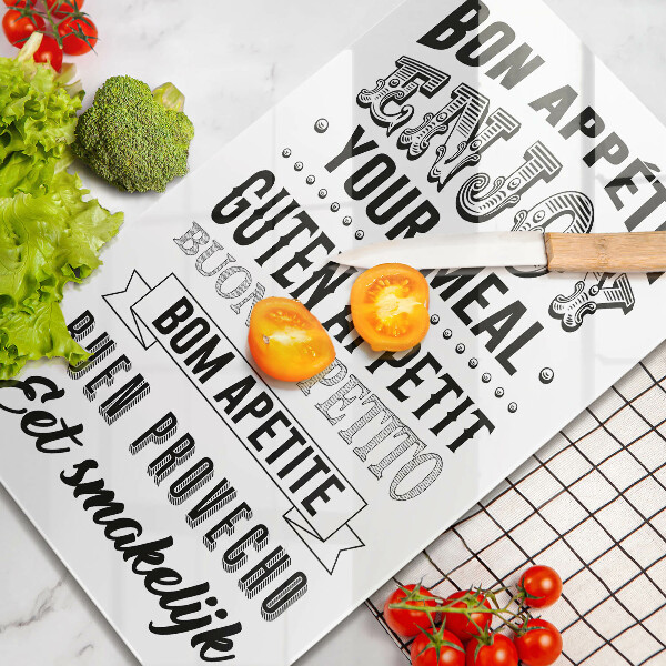 Glas Ceranfeldabdeckung Inschrift für die Küche Satz