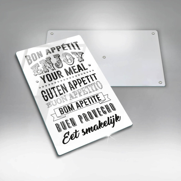 Glas Ceranfeldabdeckung Inschrift für die Küche Satz