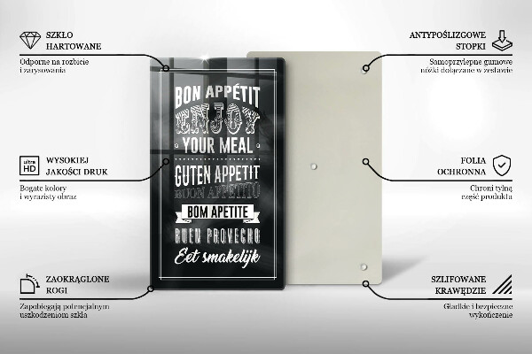 Glas Ceranfeldabdeckung Inschrift für die Küche Satz