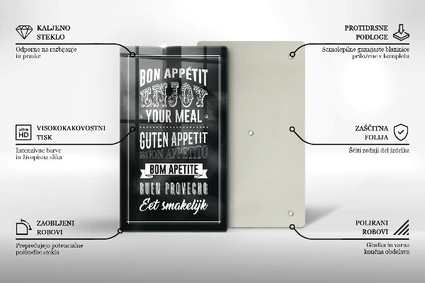 Glas Ceranfeldabdeckung Inschrift für die Küche Satz