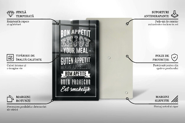 Glas Ceranfeldabdeckung Inschrift für die Küche Satz