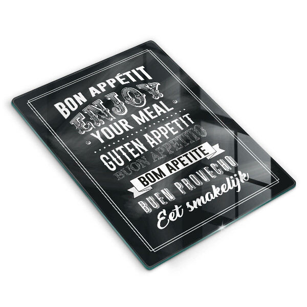 Glas Ceranfeldabdeckung Inschrift für die Küche Satz