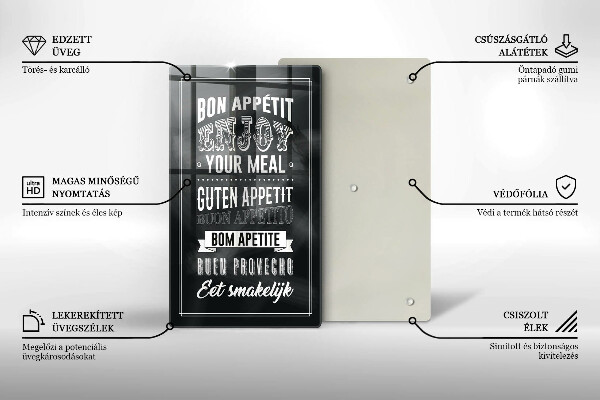 Glas Ceranfeldabdeckung Inschrift für die Küche Satz