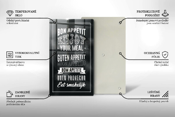 Glas Ceranfeldabdeckung Inschrift für die Küche Satz