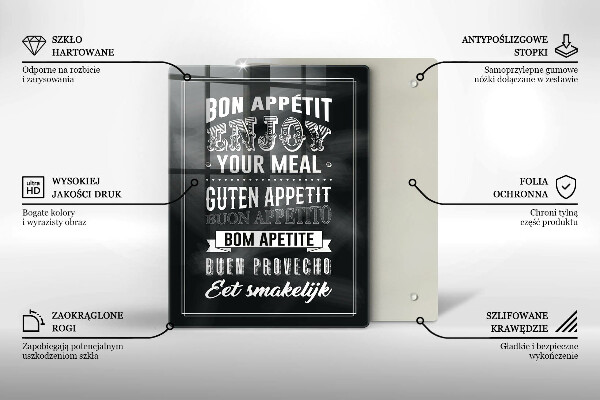 Glas Ceranfeldabdeckung Inschrift für die Küche Satz