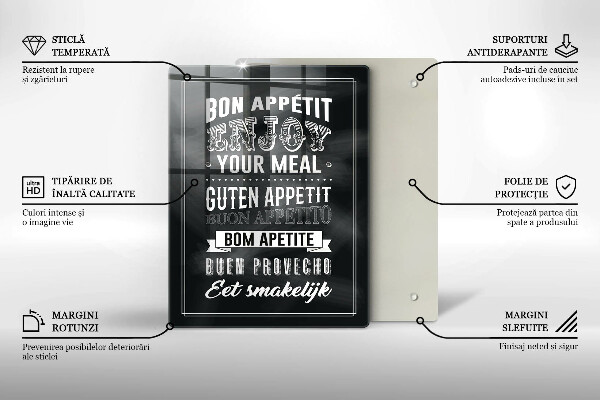Glas Ceranfeldabdeckung Inschrift für die Küche Satz