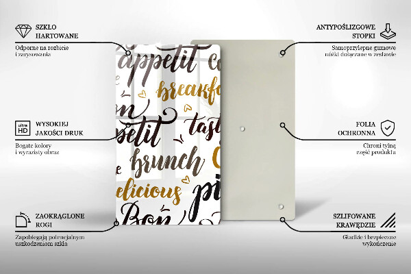 Glas Ceranfeldabdeckung Bon appetit