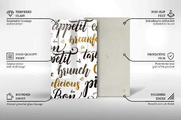 Glas Ceranfeldabdeckung Bon appetit