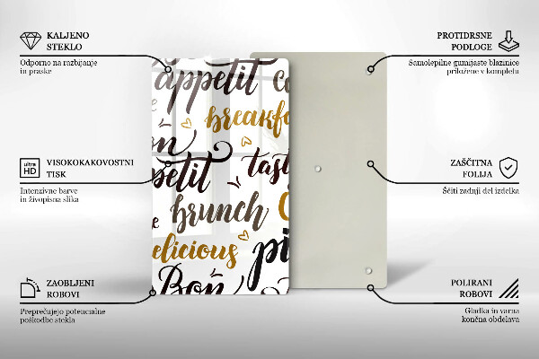 Glas Ceranfeldabdeckung Bon appetit