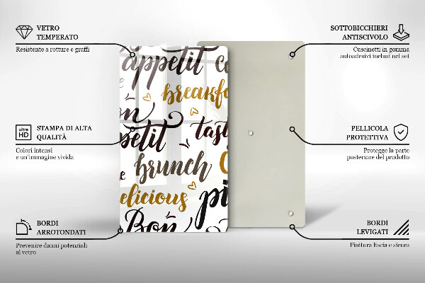 Glas Ceranfeldabdeckung Bon appetit