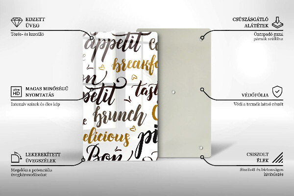 Glas Ceranfeldabdeckung Bon appetit