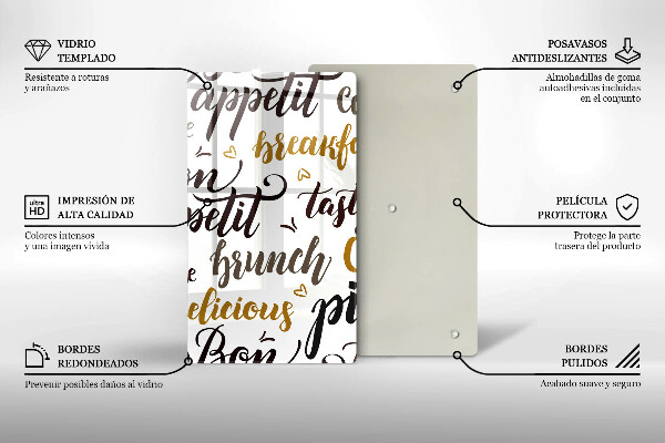 Glas Ceranfeldabdeckung Bon appetit