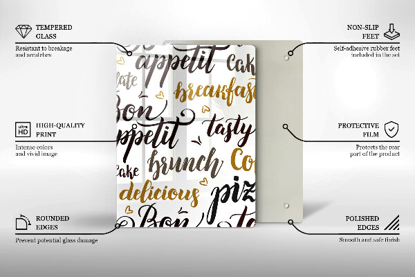 Glas Ceranfeldabdeckung Bon appetit