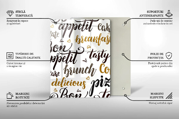 Glas Ceranfeldabdeckung Bon appetit