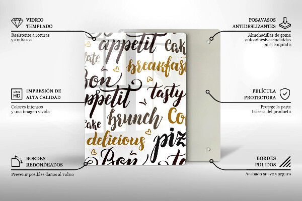 Glas Ceranfeldabdeckung Bon appetit