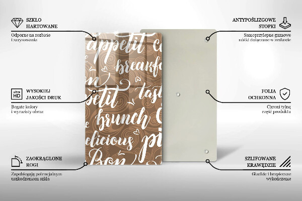 Glas Ceranfeldabdeckung Bon appetit