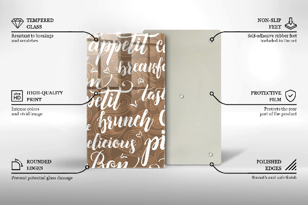 Glas Ceranfeldabdeckung Bon appetit