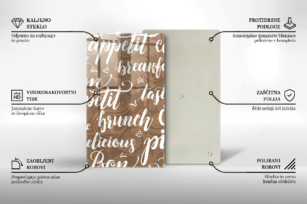 Glas Ceranfeldabdeckung Bon appetit