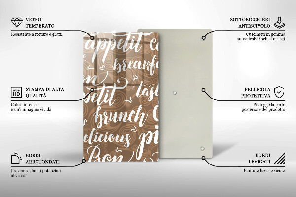 Glas Ceranfeldabdeckung Bon appetit