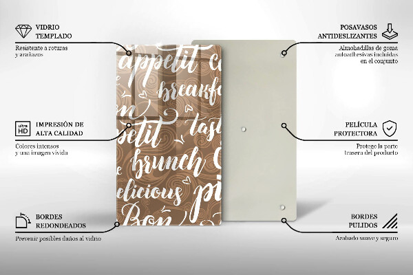 Glas Ceranfeldabdeckung Bon appetit