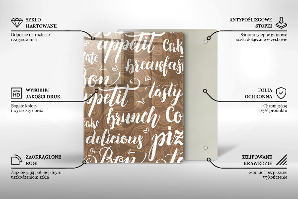 Glas Ceranfeldabdeckung Bon appetit