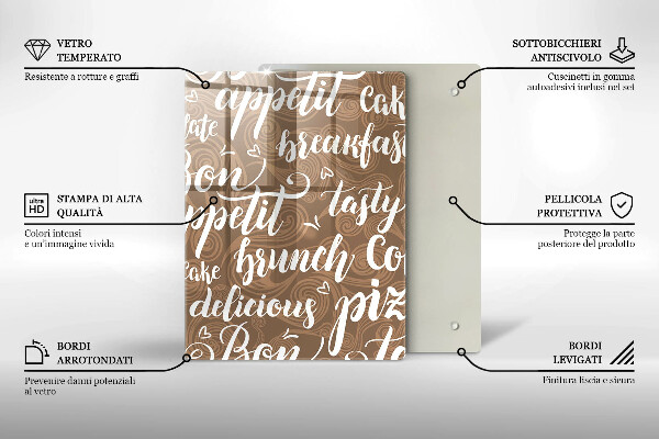 Glas Ceranfeldabdeckung Bon appetit