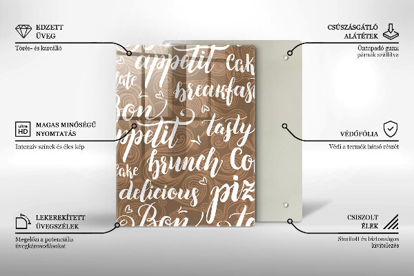 Glas Ceranfeldabdeckung Bon appetit