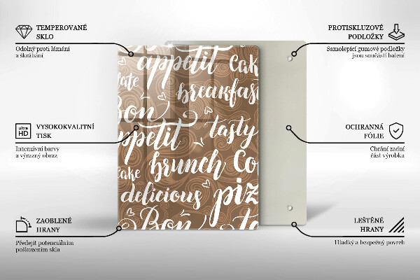 Glas Ceranfeldabdeckung Bon appetit