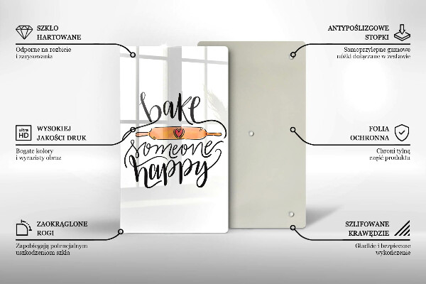 Glas Ceranfeldabdeckung Bake someone happy