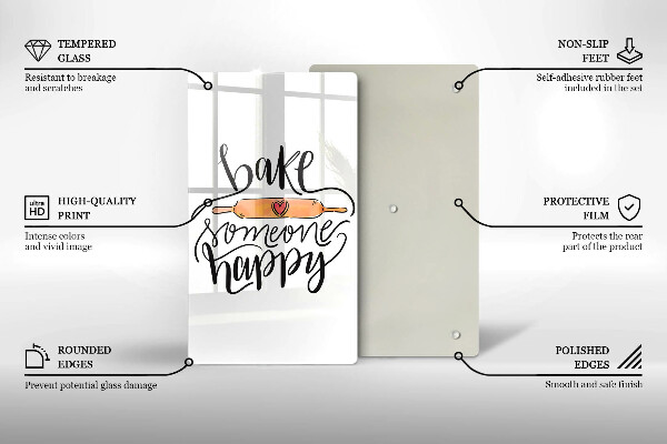 Glas Ceranfeldabdeckung Bake someone happy