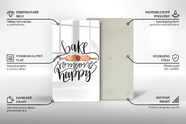 Glas Ceranfeldabdeckung Bake someone happy