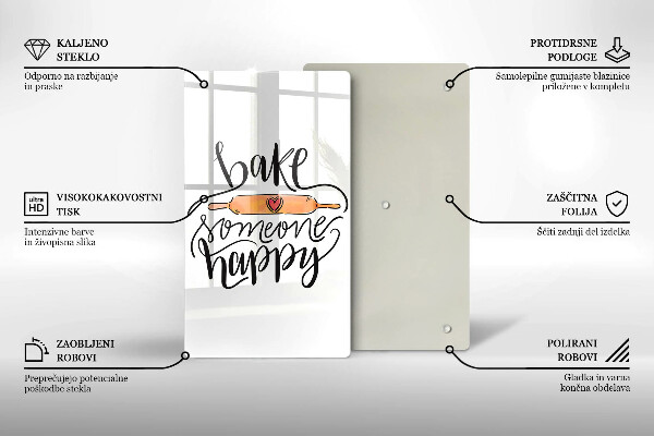 Glas Ceranfeldabdeckung Bake someone happy