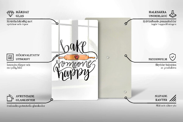 Glas Ceranfeldabdeckung Bake someone happy