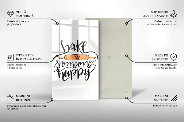 Glas Ceranfeldabdeckung Bake someone happy