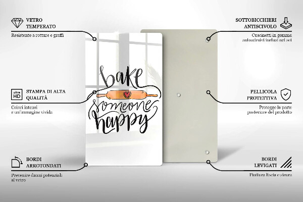 Glas Ceranfeldabdeckung Bake someone happy