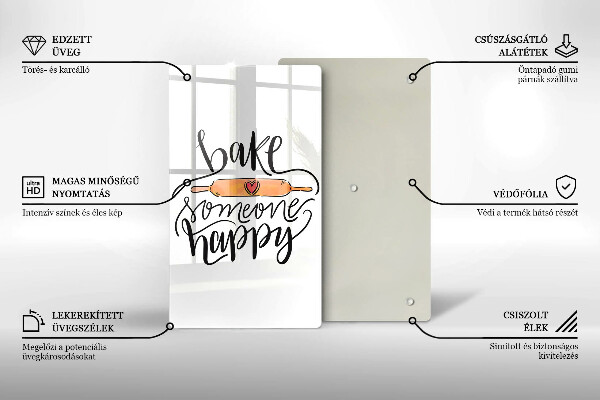 Glas Ceranfeldabdeckung Bake someone happy