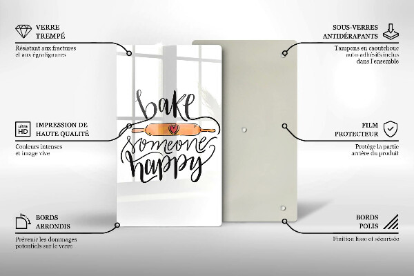 Glas Ceranfeldabdeckung Bake someone happy