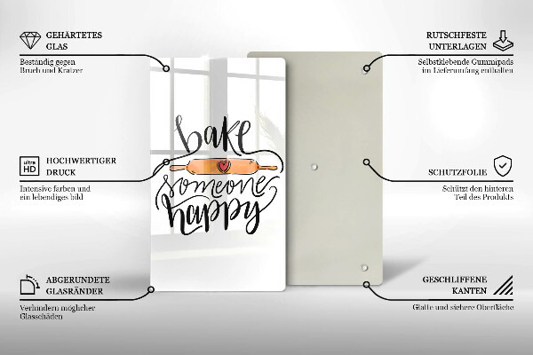 Glas Ceranfeldabdeckung Bake someone happy